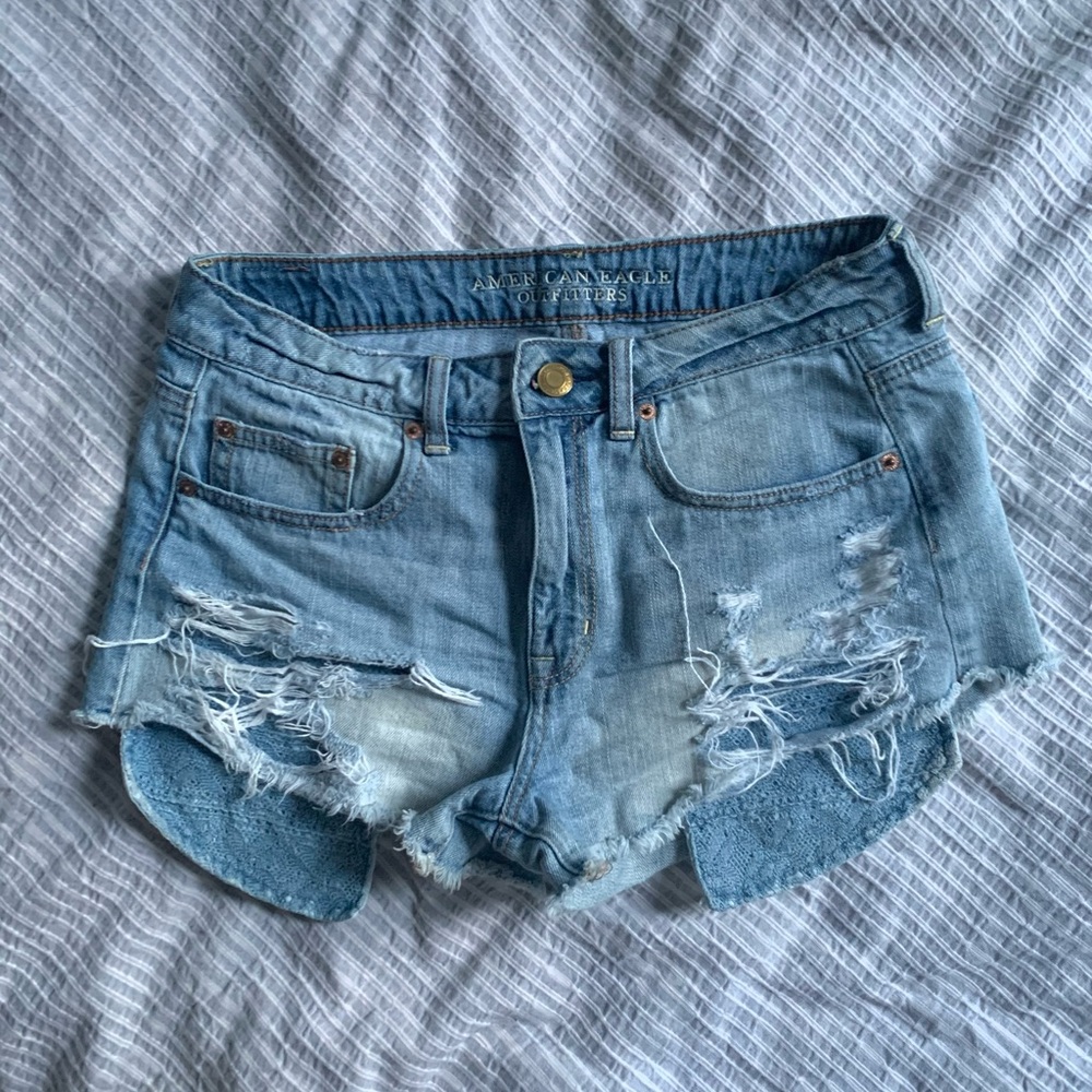American Eagle Cutoff High Rise Jean Shorts